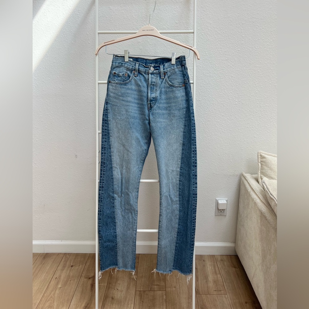 Levi's Jeans with Unique Two-Tone Design